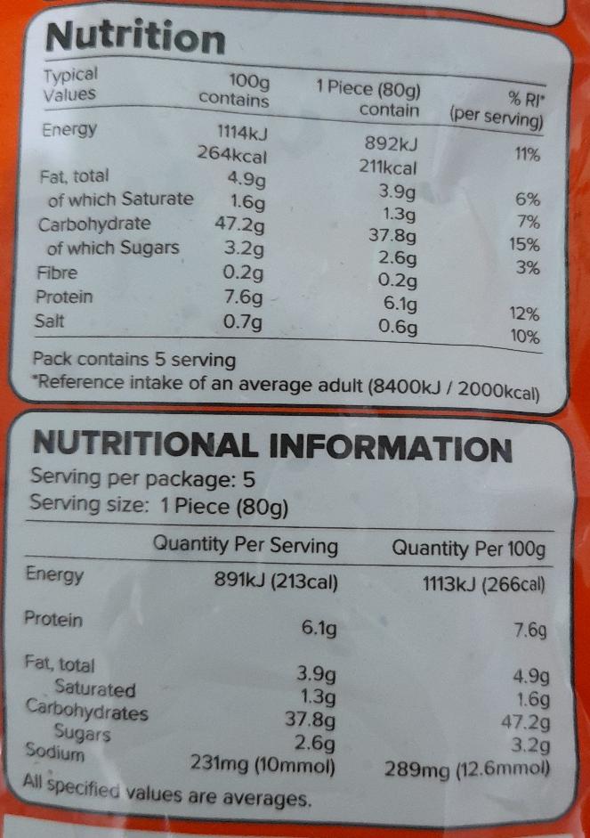 Tandoori Garlic Naan 1.28Kg  Frozen: Haldiram