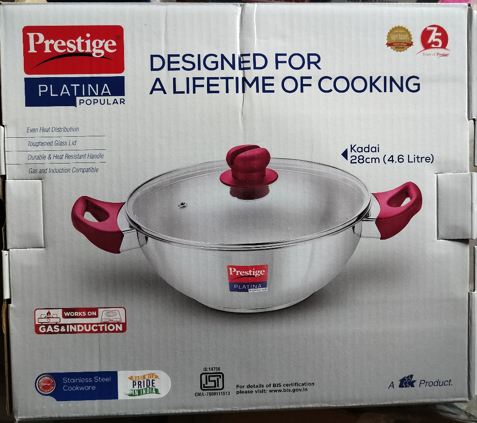 Prestige stainless steel Kadhai