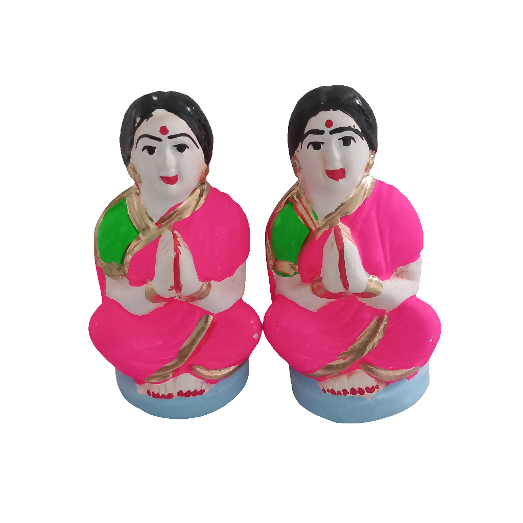 Sakhi Parvati Idols for Hartalika Pooja (set of 2)