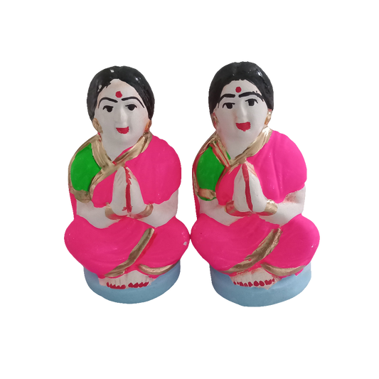 Sakhi Parvati Idols for Hartalika Pooja (set of 2)