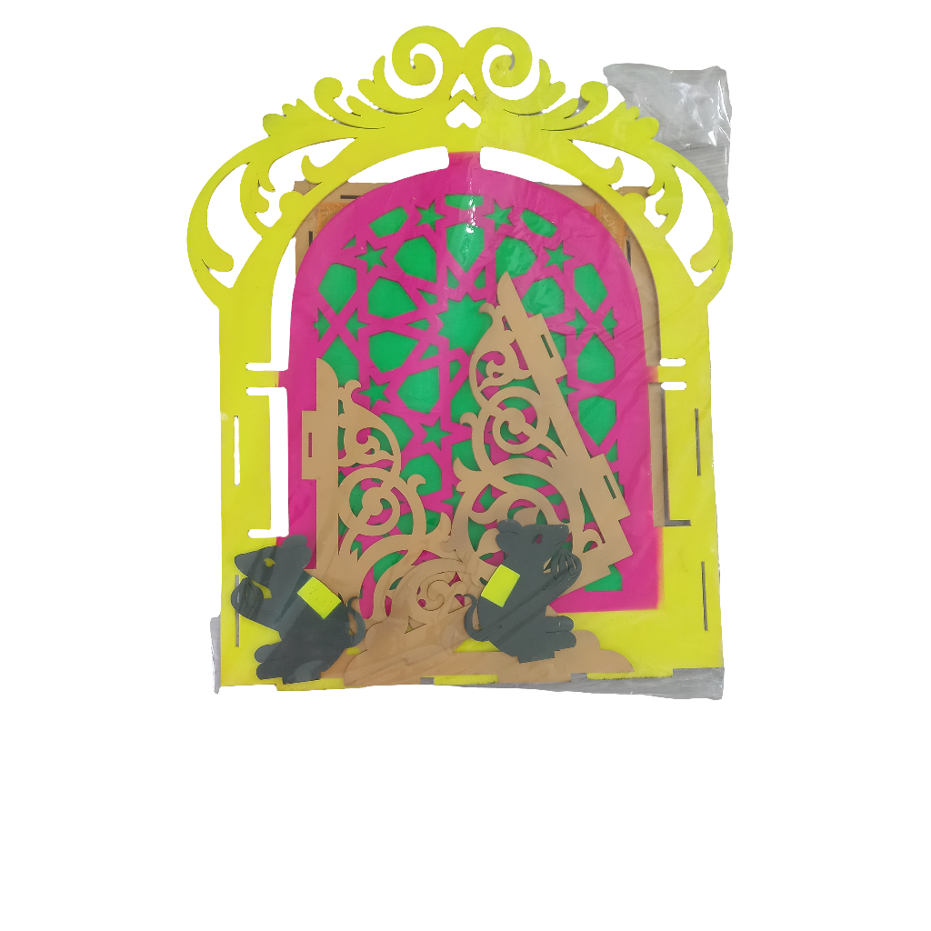 Ganpati Wooden Decorative Foldable Makhar /Mandir