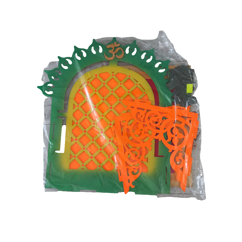 Ganpati Wooden Decorative Foldable Makhar /Mandir