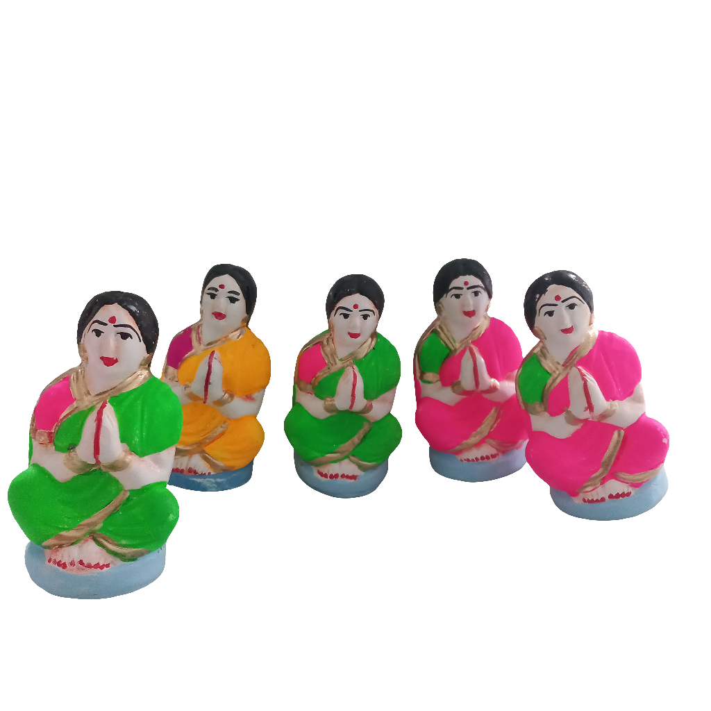Sakhi Parvati Idols for Hartalika Pooja (set of 2)
