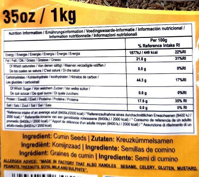 Aachi Cumin Whole 1kg - Cestaa Retail