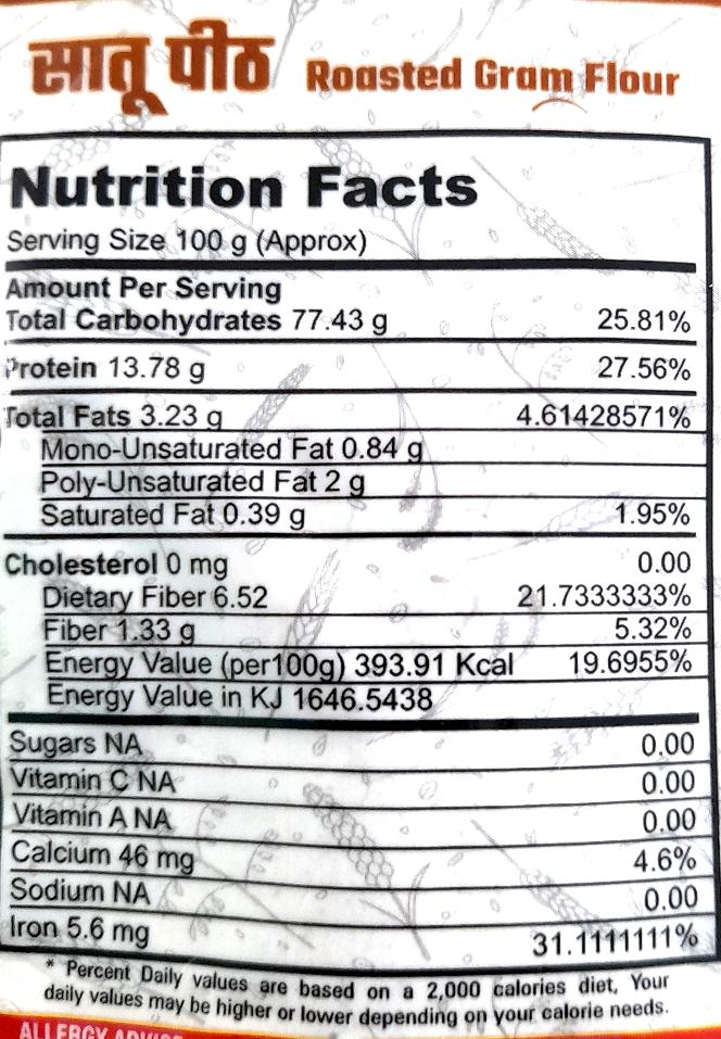 Exp -1 Apr 25Sohum Satu / sattu pith / flour 200g