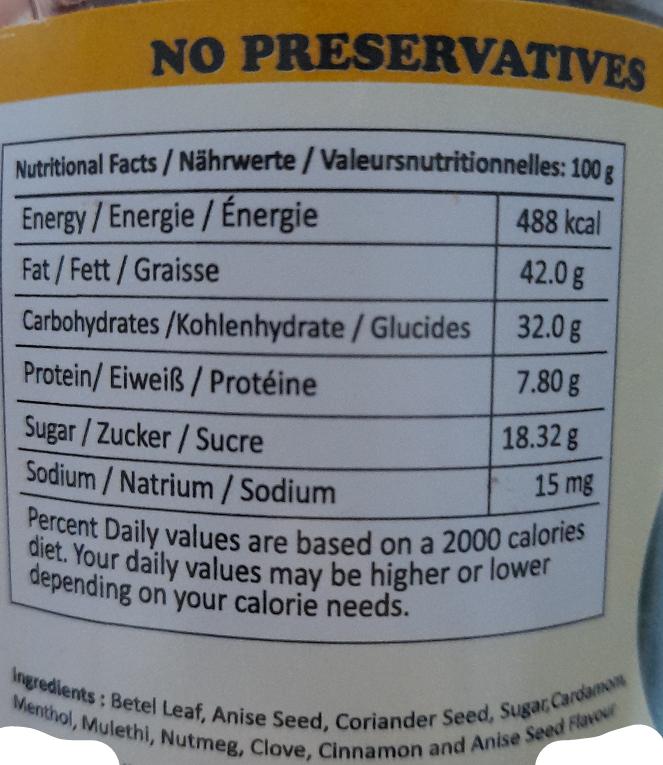 Adisha Dry Paan: Calcutta Gold(Jar)100g