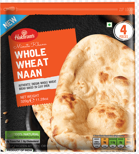 Frozen: Whole Wheat Naan 360g HAldiram