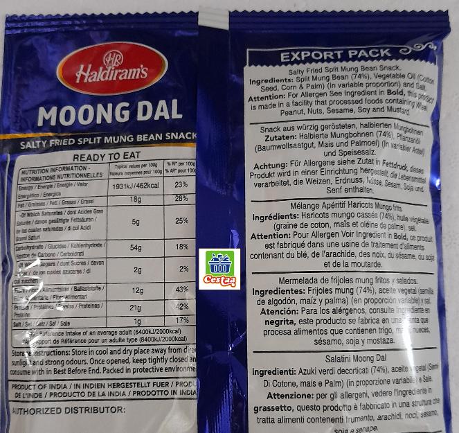 Haldiram Moong Dal 200g - Cestaa Retail