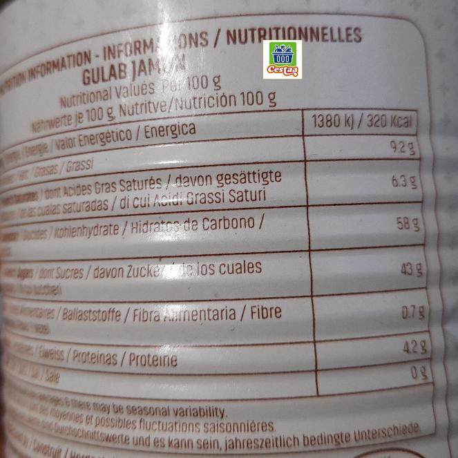 Haldiram Gulabjamun Tin 1Kg - Cestaa Retail