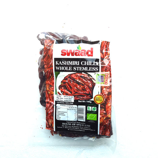 Swaad Kashmiri dried Chilli Whole 150g