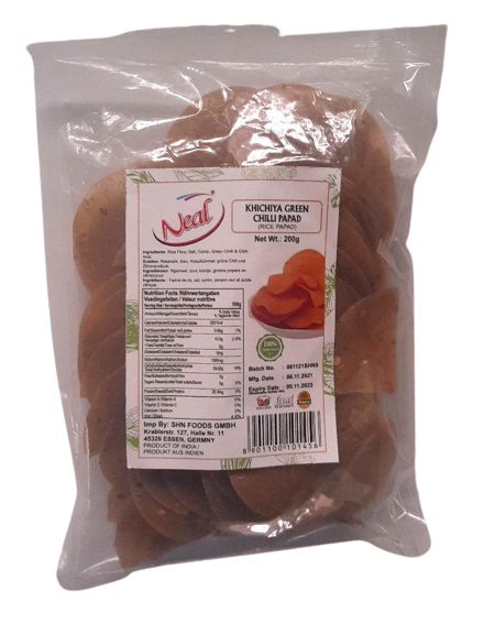 Farfar Khichiya Green Chilli Papad Neal 200gm