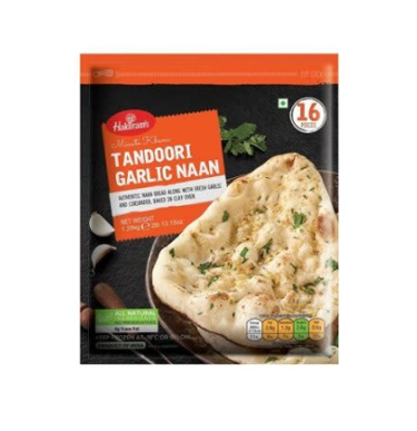 Tandoori Garlic Naan 1.28Kg  Frozen: Haldiram