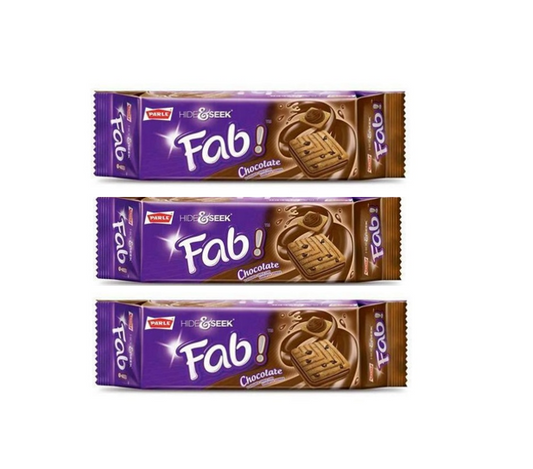 3*112gm Hide & Seek Fab Chocolate Cream Biscuit Parle