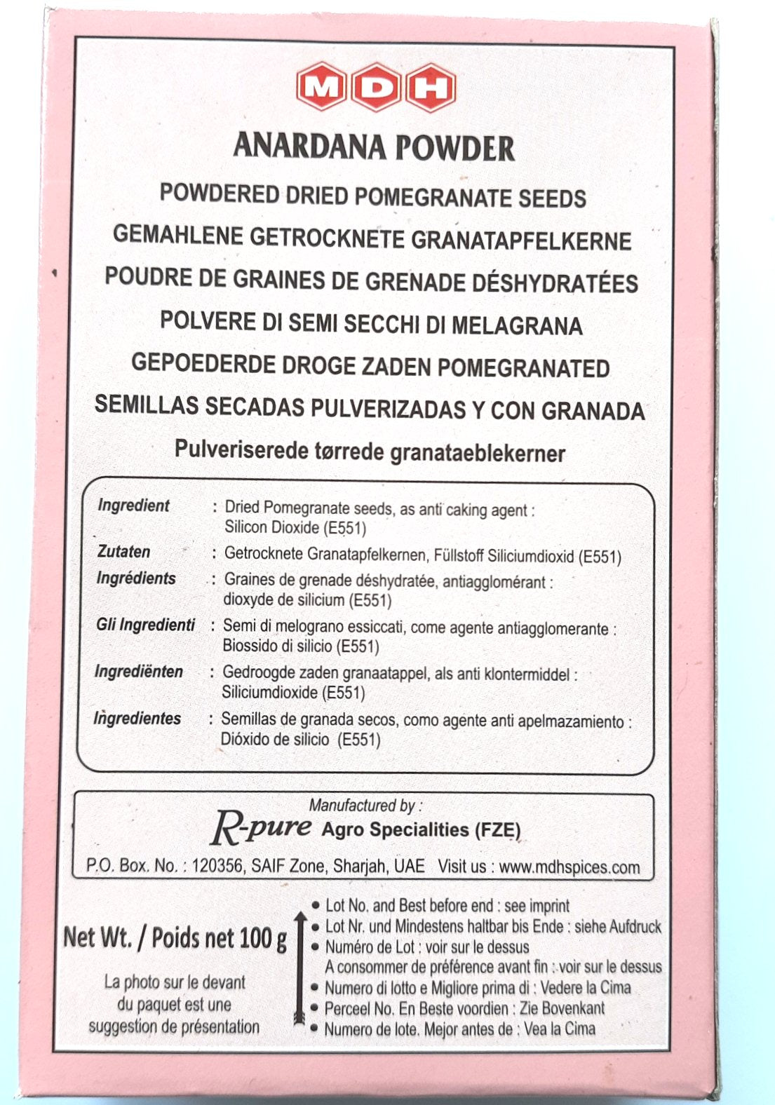 MDH Anardana powder 100g - Cestaa Retail