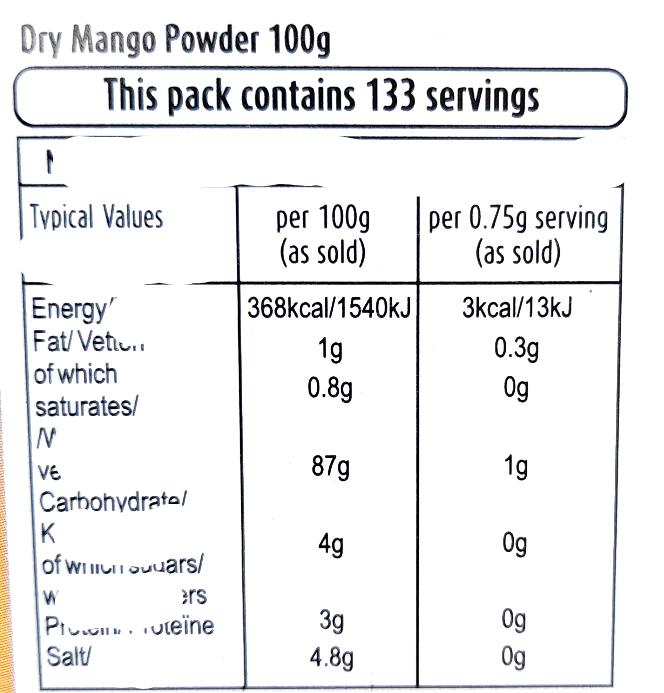 SUHANA Dry Mango (Amchur) Powder 100g - Cestaa Retail