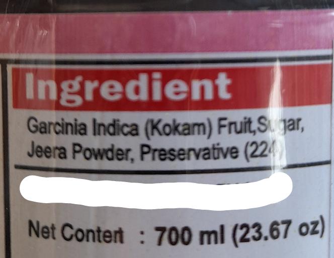 Amar Kokum Syrup (Garcinia Indica) 1Ltr - Cestaa Retail