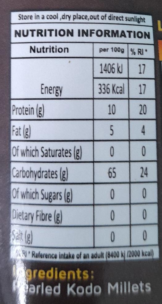 TeluguFoods Kodo Millet/ Varagu 500g - Cestaa Retail