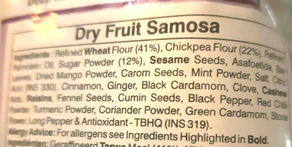 Dry fruit Samosa 270g
