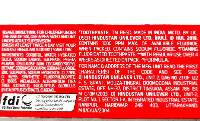 Close Up Toothpaste 150g