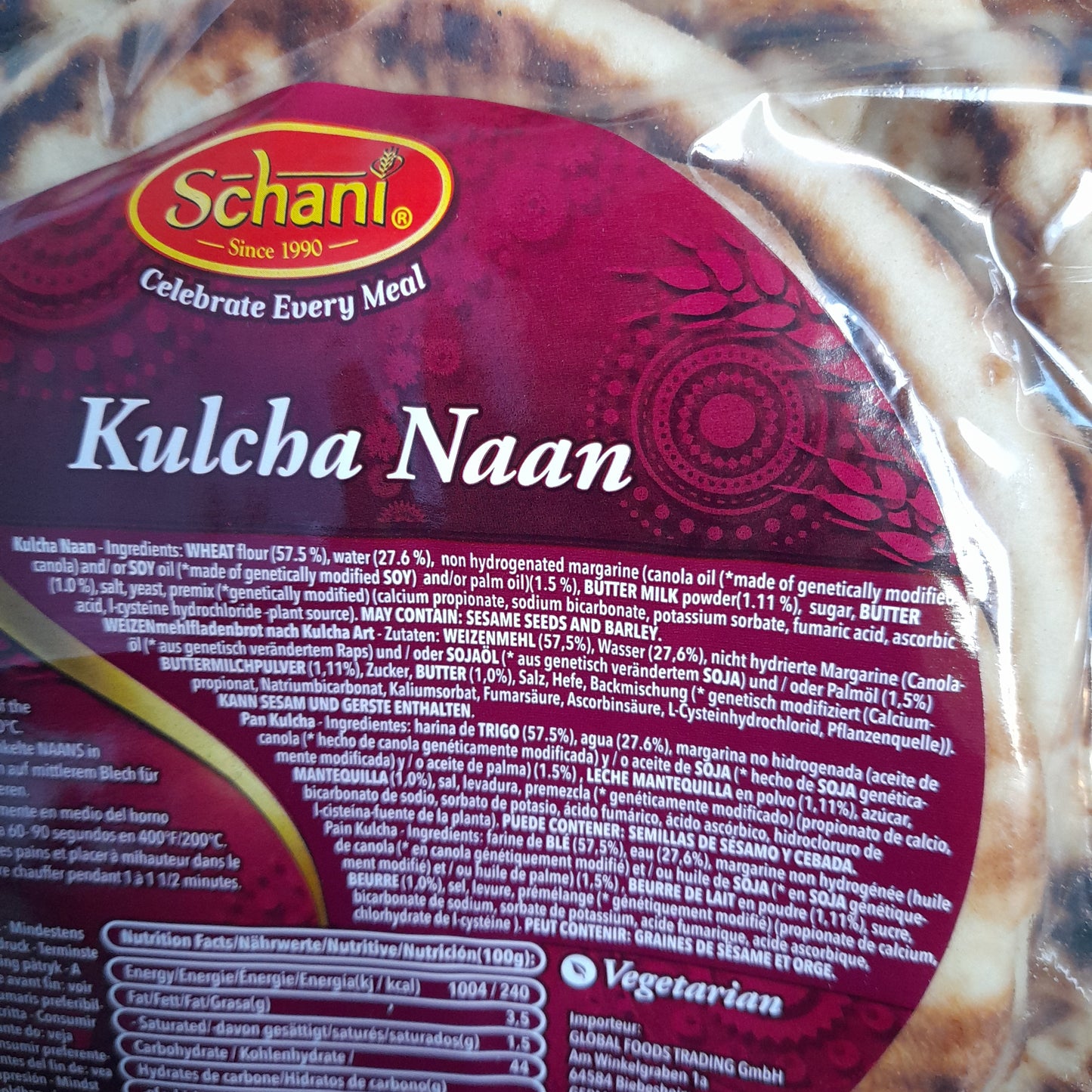 Kulcha Naan 400g Schani