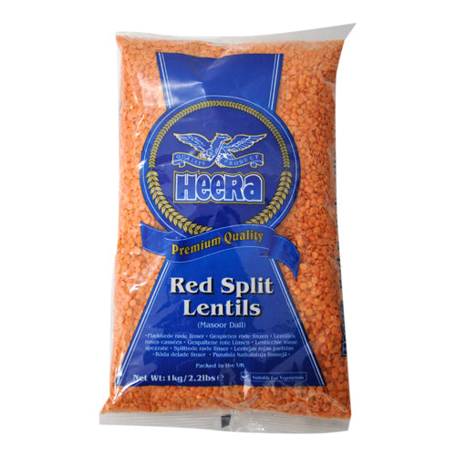 Heera Red Split Lentils (Masoor Dal) 1Kg - Cestaa Retail