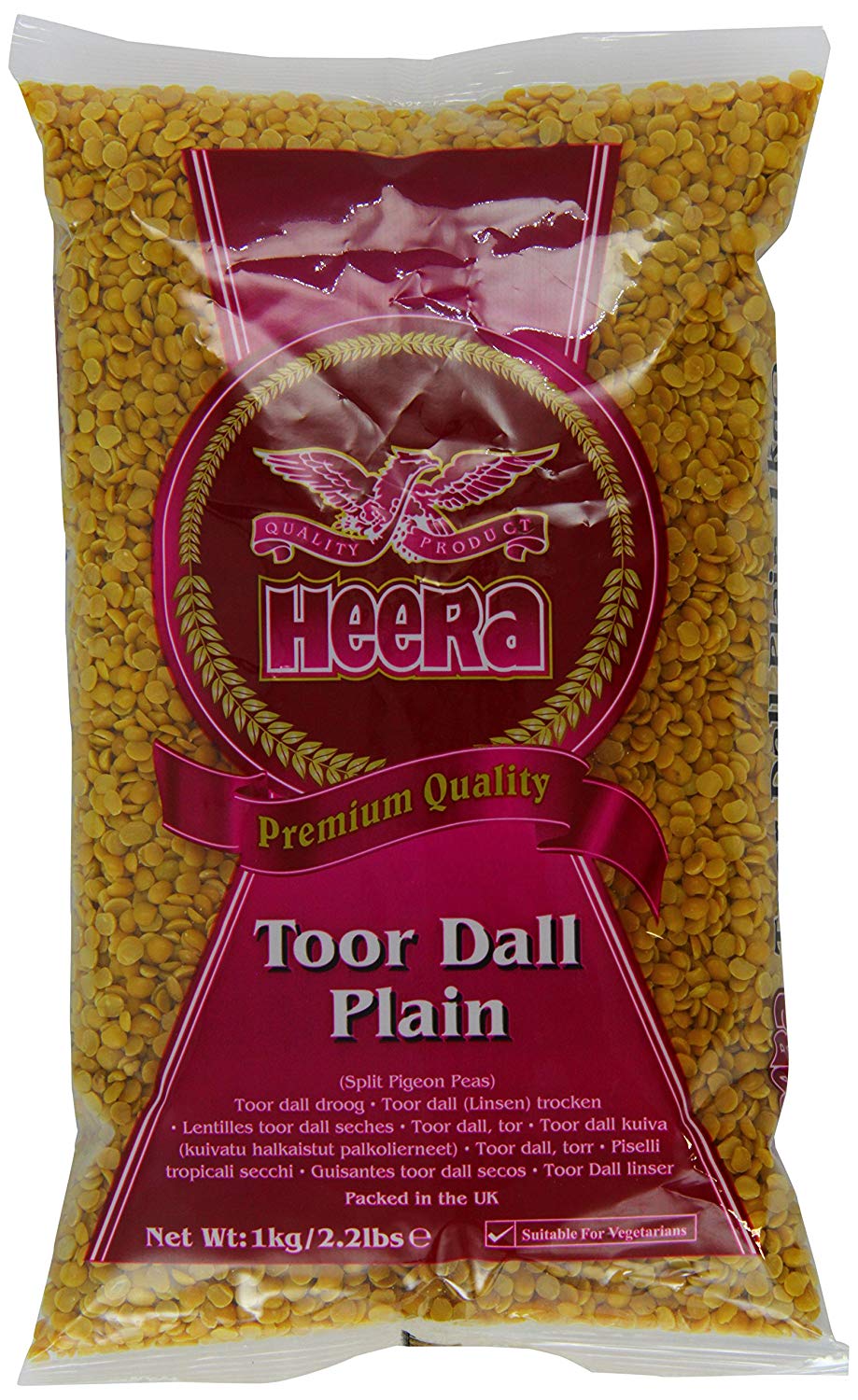 Heera Toor Dal Plain 1Kg - Cestaa Retail