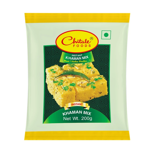 Chitale Bandhu is a very famous and well known brand from Pune for innumerable product varieties known all over India and abroad.  Enjoy using this instant Khaman Mix, also known as Dhokla or Dhokra or Dhokala for making absolutely soft and spongy dhokla snack in just 20min.  Please follow the exact instructions mentioned in the back of the packet to yield the perfect halka phulka dhokla.