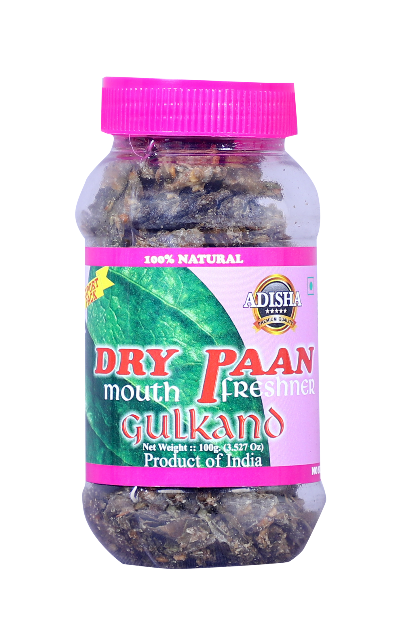 Adisha Dry Paan: Gulkand (Jar)100g