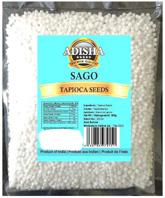 Adisha Premium Sago Seeds Medium 500g - Cestaa Retail