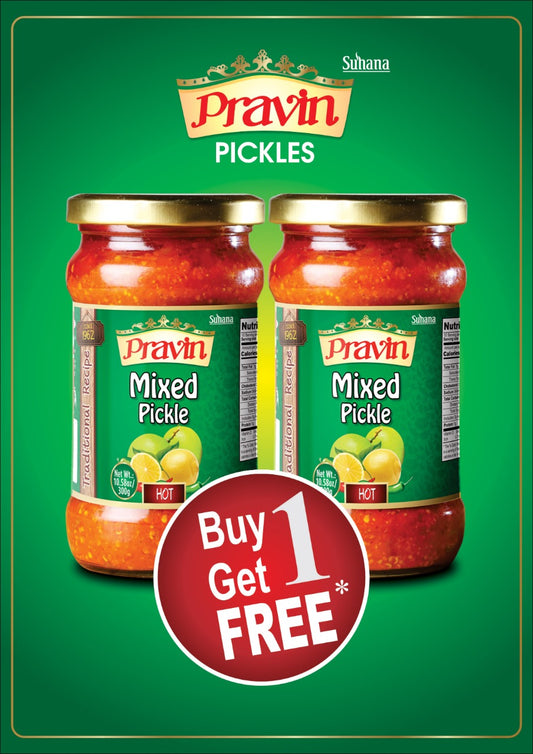 Pravin Mixed Pickle 300g: Buy 1 Get 1 Free - Cestaa Retail