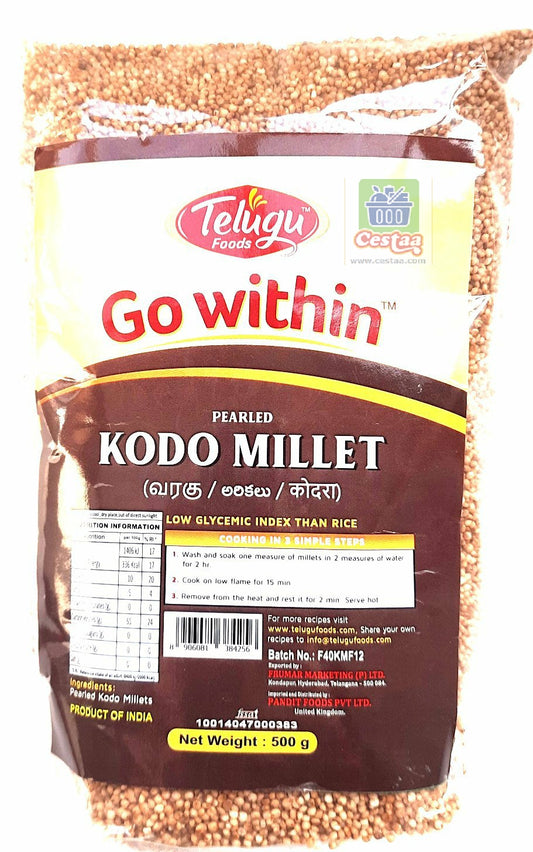 TeluguFoods Kodo Millet/ Varagu 500g - Cestaa Retail