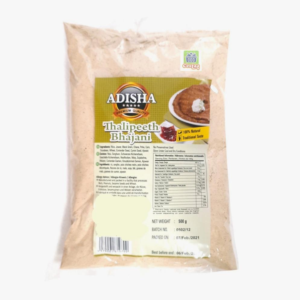Adisha Thalipith Bhajani (Multigrain & Pulses Flour) 500g - Cestaa Retail
