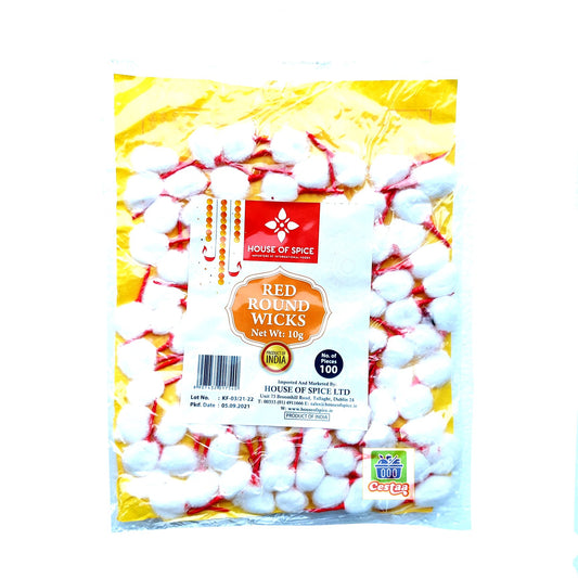 Red Round Cotton wicks for Ghee lamp