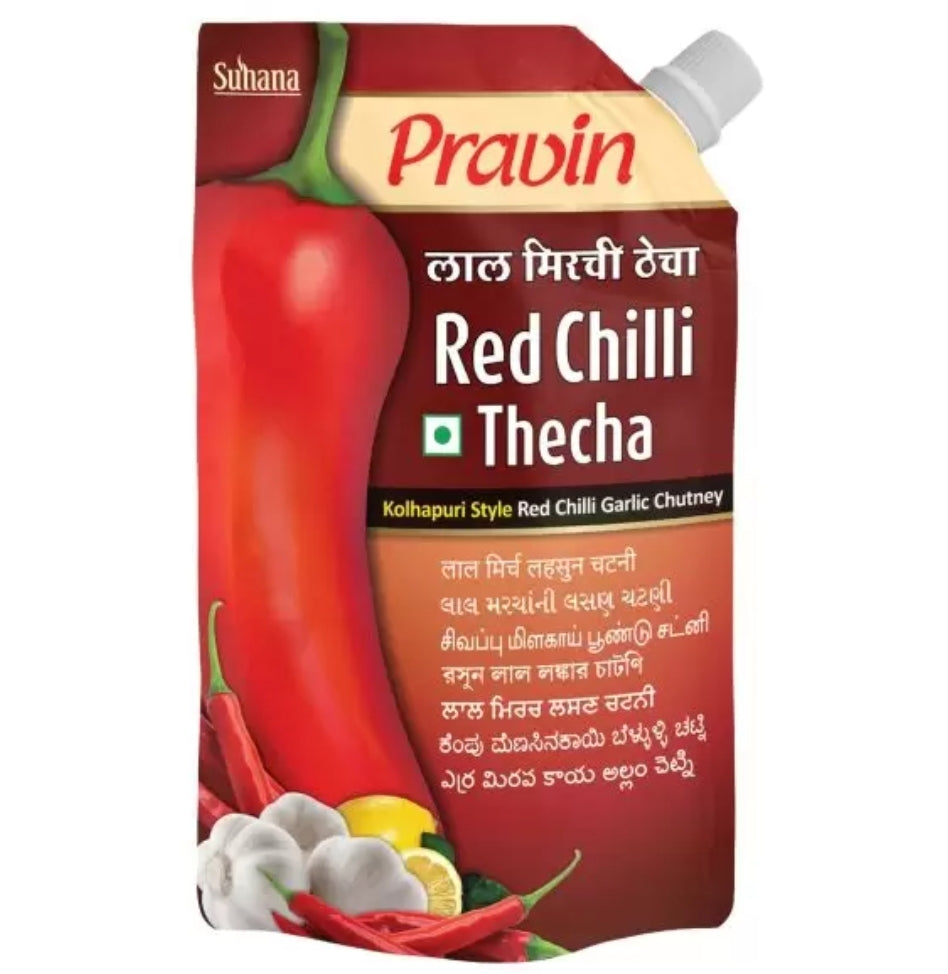 Pravin Red Chilli Thecha (Spicy Chutney) 200g