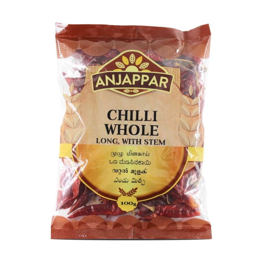 Anjappar Whole Dried red Chilli 100g