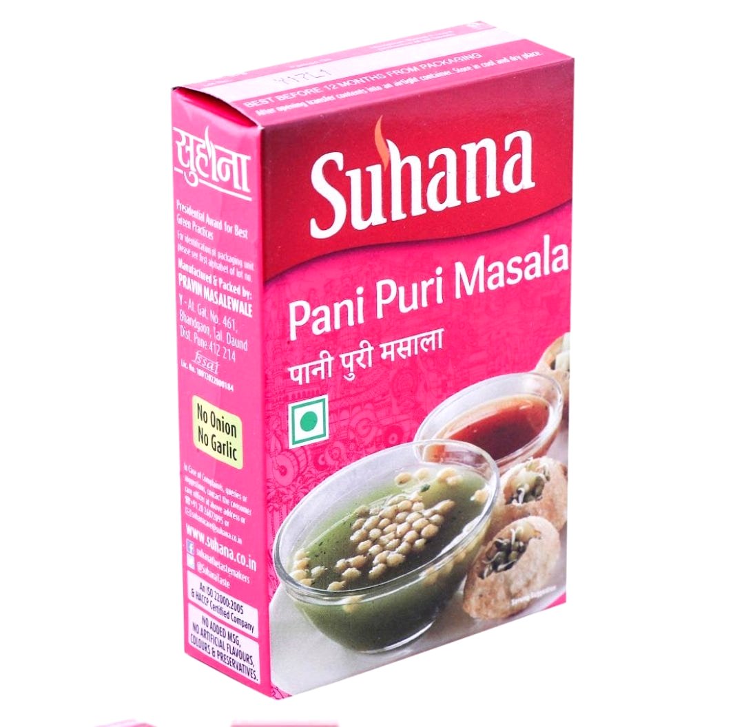 Suhana Pani Puri Masala 50g