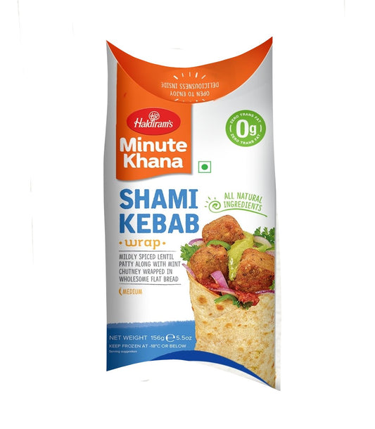 Frozen: Haldiram Shami Kebab wrap 56g